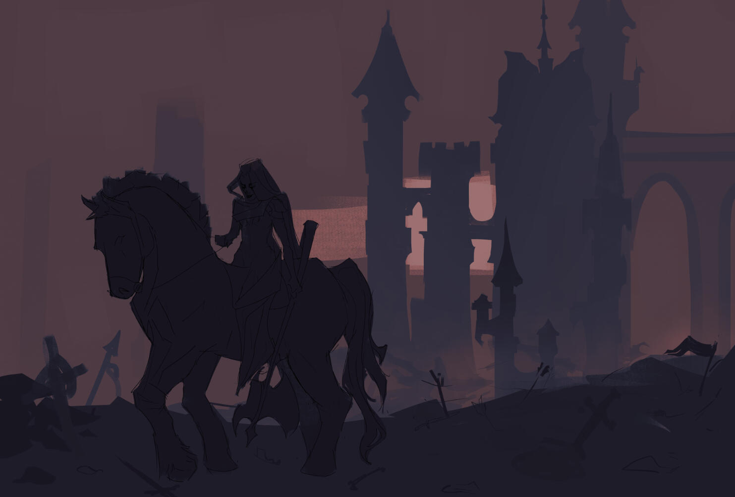 Knight background flat