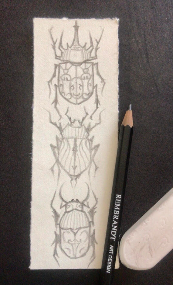 Beetle bookmark